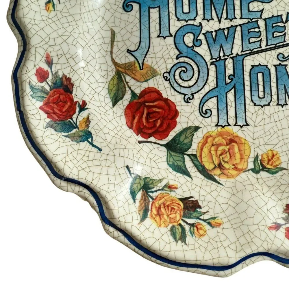 Lami Italy Plastic Melamine Wall Plate Hanging Decor Home Sweet Home Cottagecore